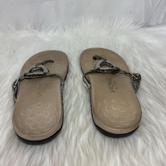Vionic Karina Women's Snake Thong Sandals Sz 7 - Picture 4 of 7